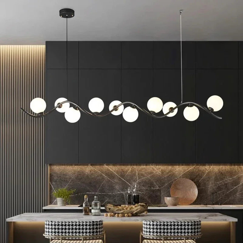 Afralia™ Nordic Glass Ball LED Pendant Lights for Home Decor and Lighting Fixture