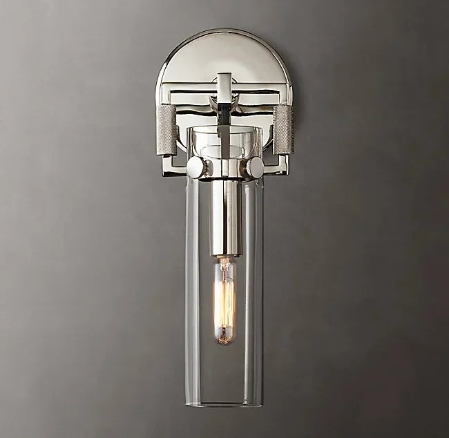 Afralia™ Glass Wall Lamp Industrial Style Retro Sconce for Bedroom Study Loft Dining Room