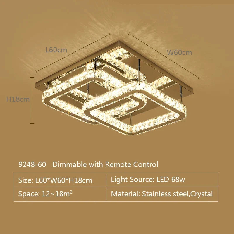 Afralia™ Heart Shaped Crystal LED Ceiling Light - Modern Chandelier Fixture for Living Room