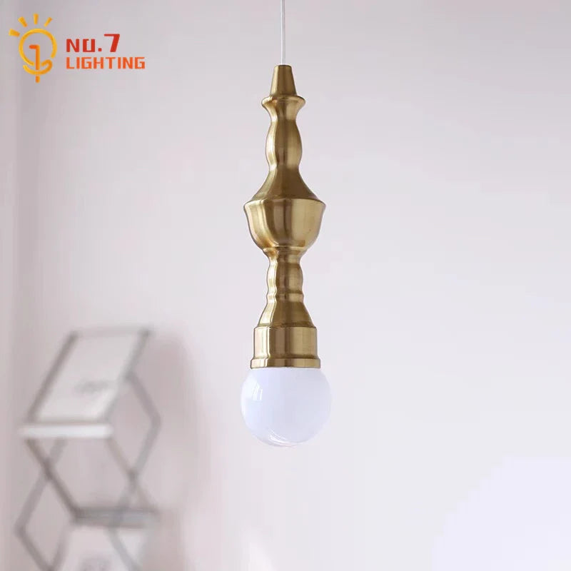 Afralia™ Vintage Industrial Glass Iron Pendant Lights Gold Lustre Roman Column Lamp