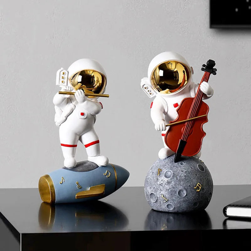 Afralia™ Nordic Resin Astronaut Figurines for Home Decoration