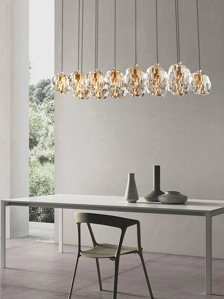 Afralia™ Crystal Gold Chandelier: Luxury Lighting Fixture for Kitchen, Modern Design & High-Quality Craftsmanship