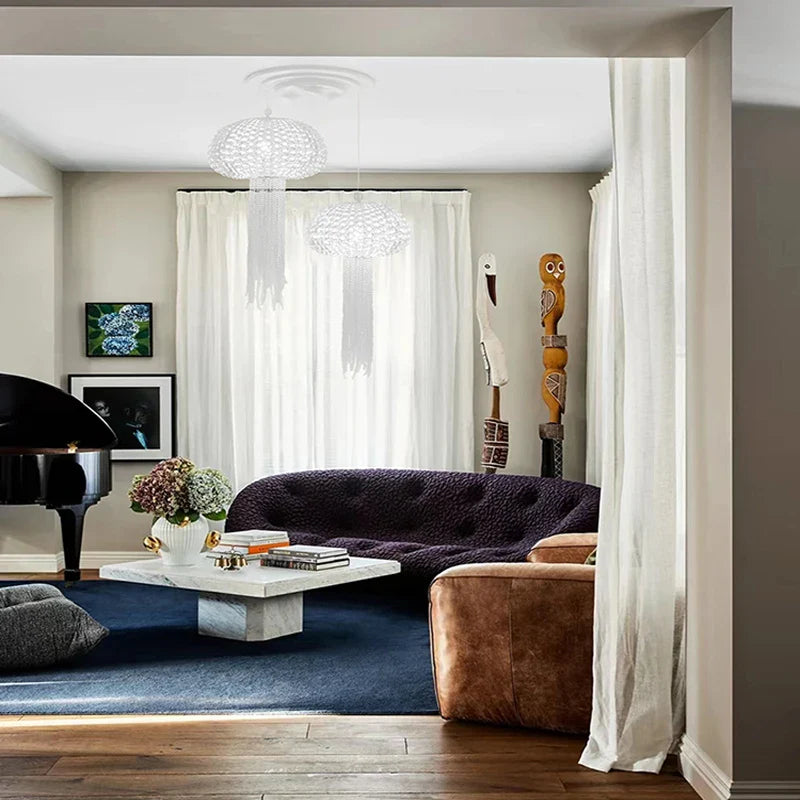 Afralia™ Art Deco Dimmable Hanging Chandelier Lighting for Foyer and Dining Room