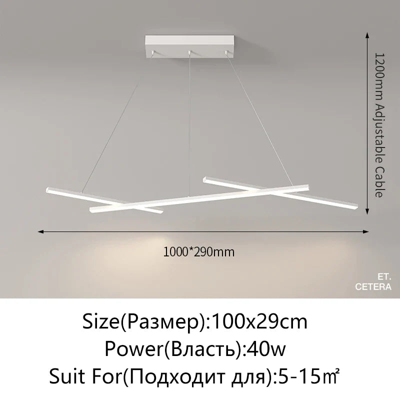 Afralia™ Modern LED Chandelier for Living Room Dining Kitchen Ceiling Light