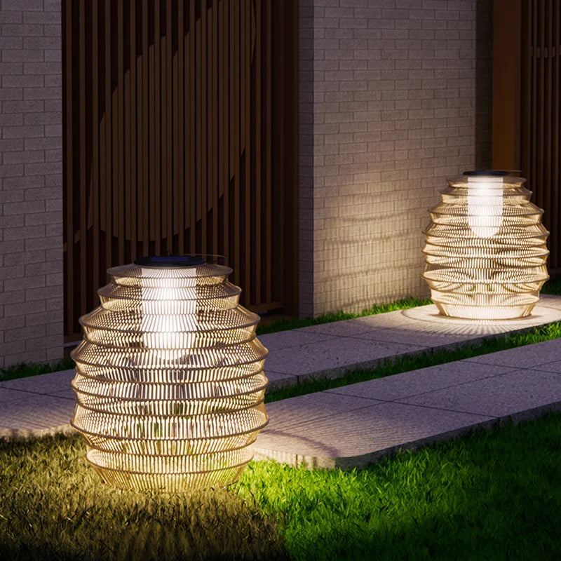 Afralia™ Solar Courtyard Stand Light - Waterproof Outdoor Terrace Garden Lantern