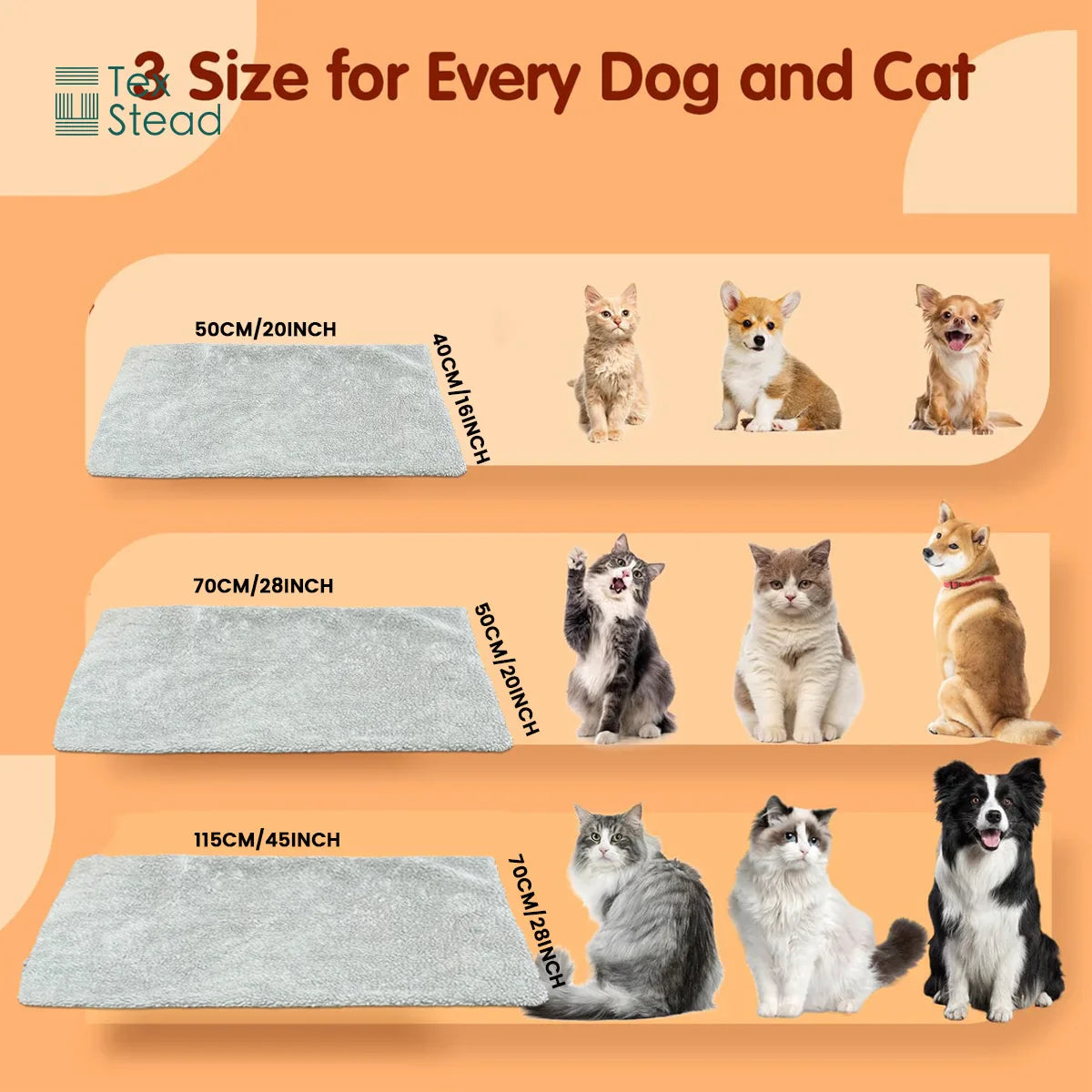 Afralia™ Self Heating Cat Dog Pet Bed Mat Extra Warm Thermal Pad