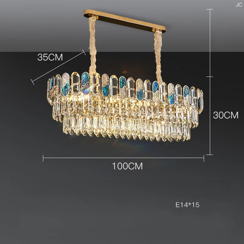 Afralia™ Crystal Chandelier LED Lighting for Living Room