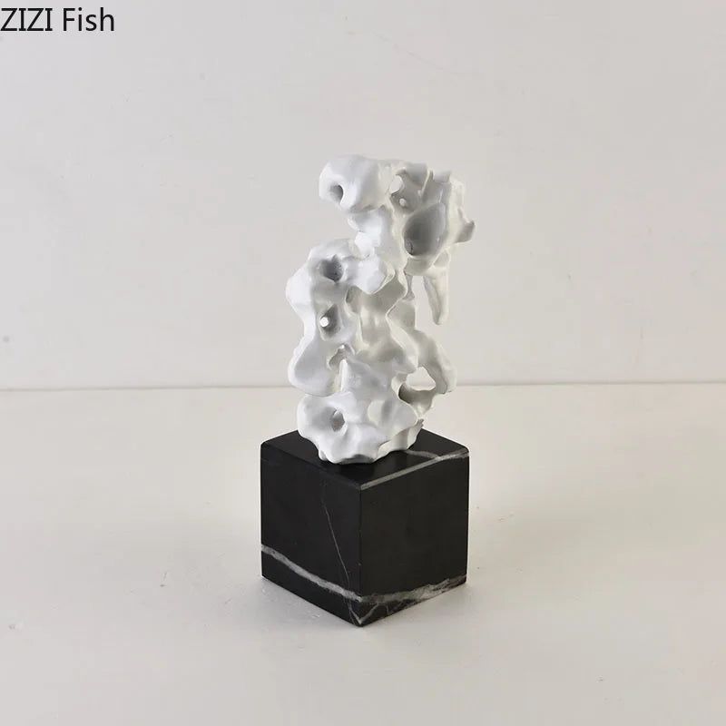 Afralia™ Coral Creative Resin Sculpture, Modern Taihu Stone Desk Ornament for Home Decor