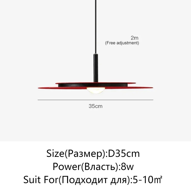 Afralia™ Flying Saucer LED Chandelier: Nordic Modern Kitchen Bedroom Decorative Lighting Lamp