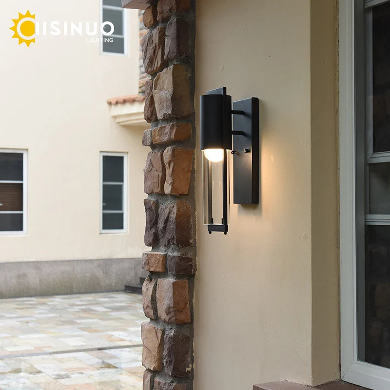 Afralia™ Vintage Bronze Outdoor LED Wall Light for Garden Porch Sconce Street Light