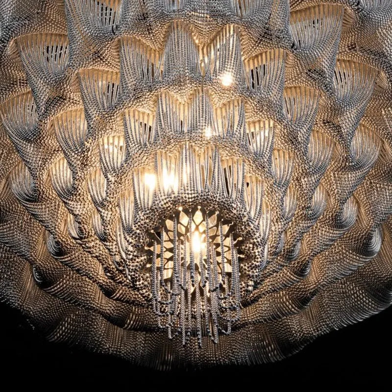 Afralia™ Nordic Tassel Chandelier Spiral Staircase Ceiling Light for Villa Living Room