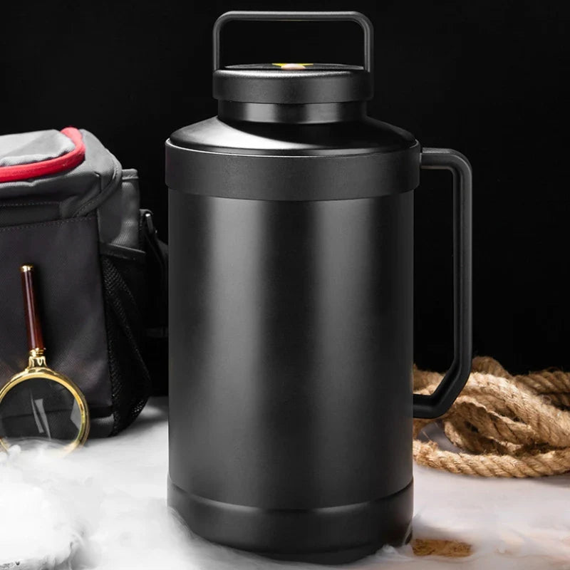 Afralia™ Stainless Steel Dry Ice Bucket Thermos for Cold Insulation