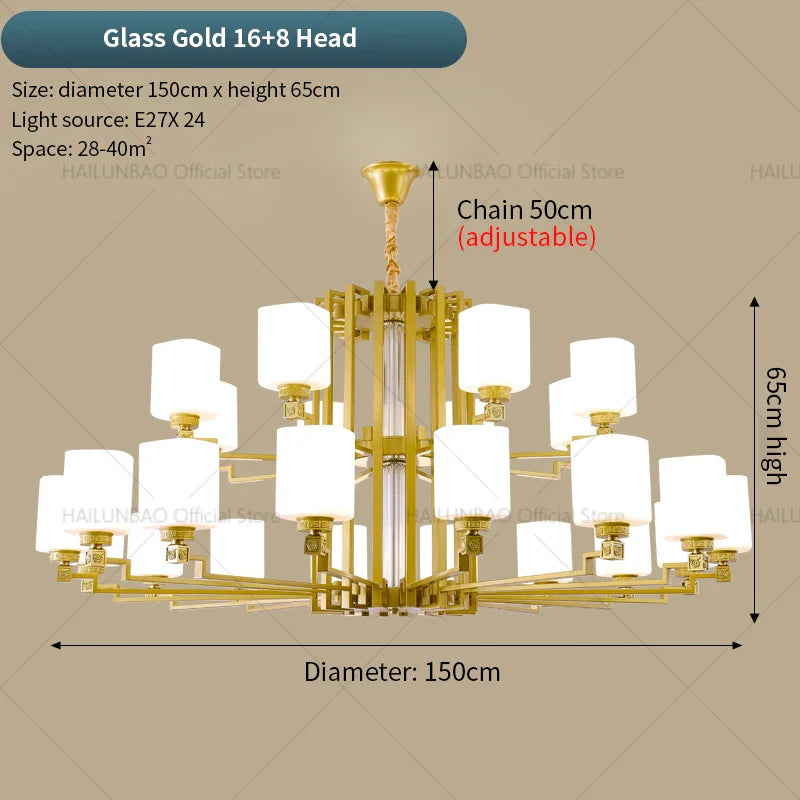 Afralia™ Chinese Style Chandelier: Modern, Simple & Elegant Lighting for Living Room, Dining Room & Bedroom