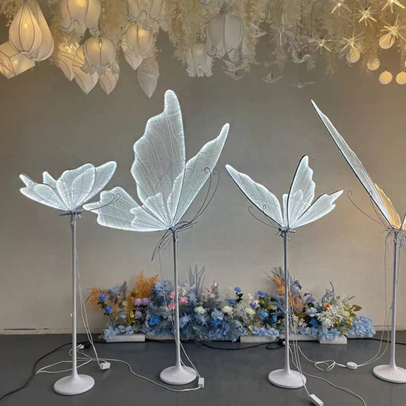 Afralia™ Romantic LED Butterflies Floor Lamp for Wedding Party Stage Lights