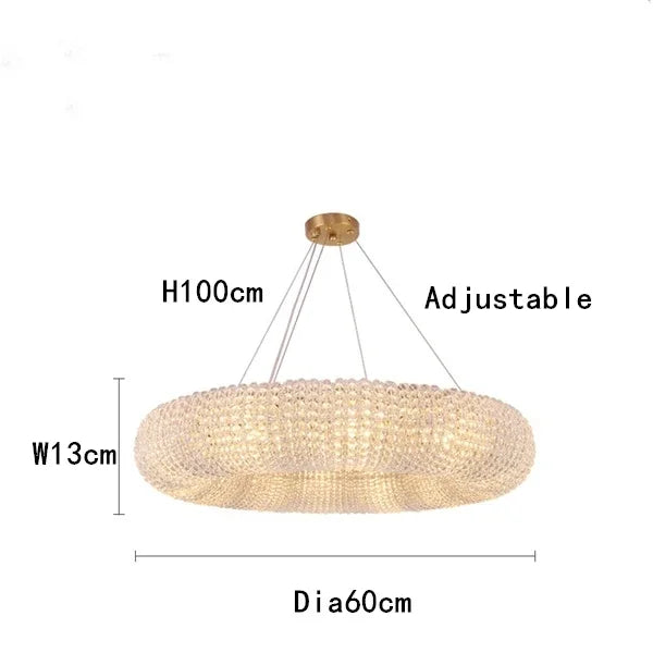 Afralia™ LED Crystal Chandelier: Luxury Lighting Fixture for Living Room, Dining Room, Bedroom, Hotel Lobby