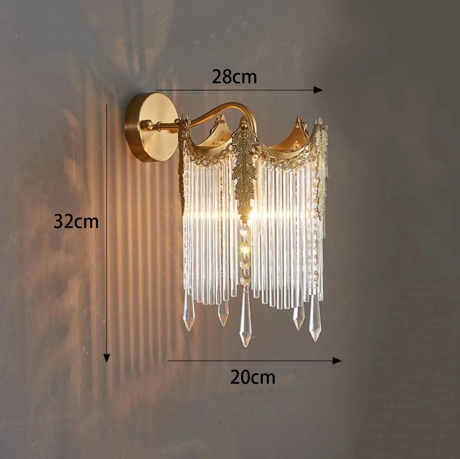 Afralia™ Gray Glass Wall Lamp - Modern Living Room Decor Sconce Light