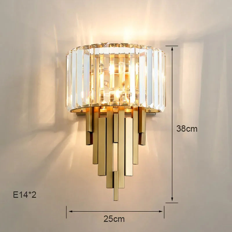 Afralia™ Crystal Wall Sconce Light: Nordic Luxury for Living Room, Corridor, Hall