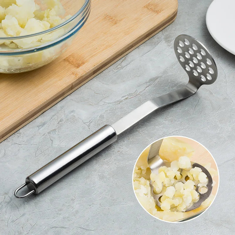 Afralia™ Stainless Steel Potato Masher Kitchen Crusher Easy Mud Press Grinder