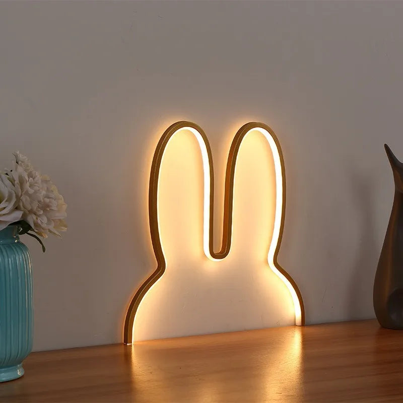 Afralia™ Rabbit Shape Children's LED Wall Night Light