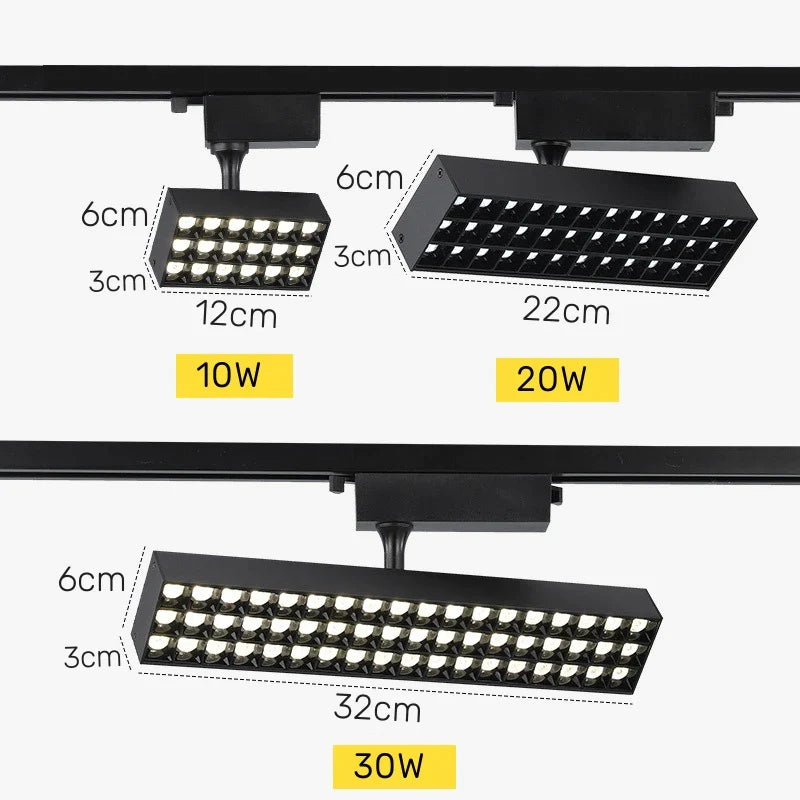 Afralia™ LED Grille Track Light: Super Bright Ceiling Rail Lamp for Clothing Store