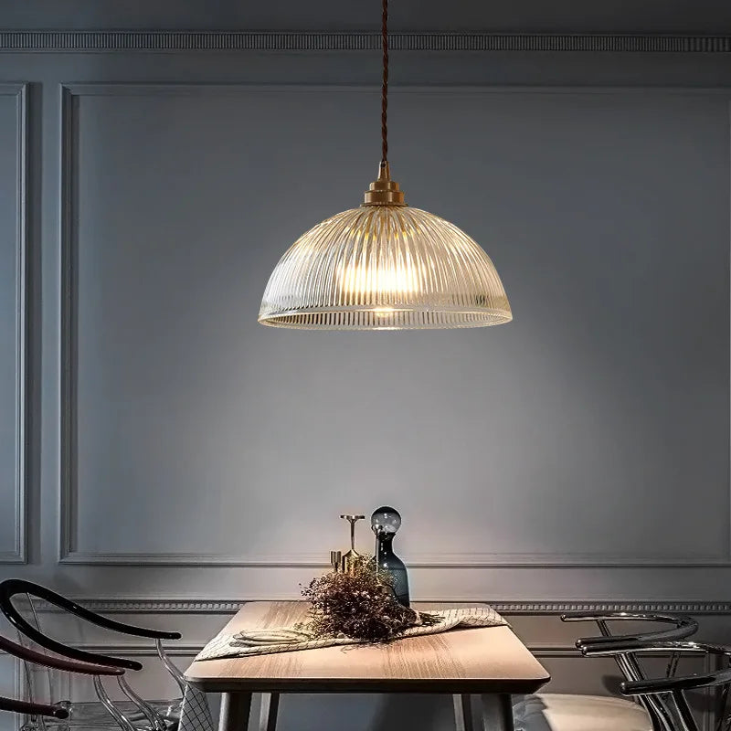 Afralia™ Copper Glass Pendant Light Chandelier for Elegant Home Decor Lighting