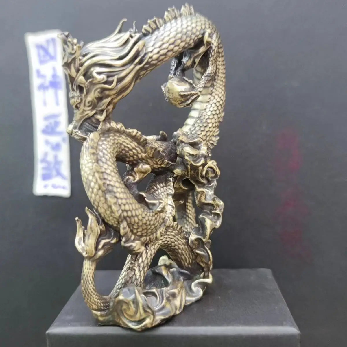 Afralia™ Shenlong Copper Dragon Ornaments | High-End Handicrafts & Exquisite Home Decor