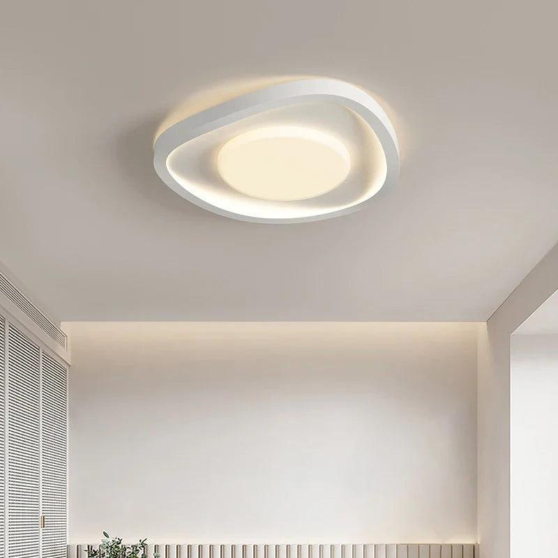 Afralia™ Cream Style LED Ceiling Lamps for Modern Simple Living Room Lighting