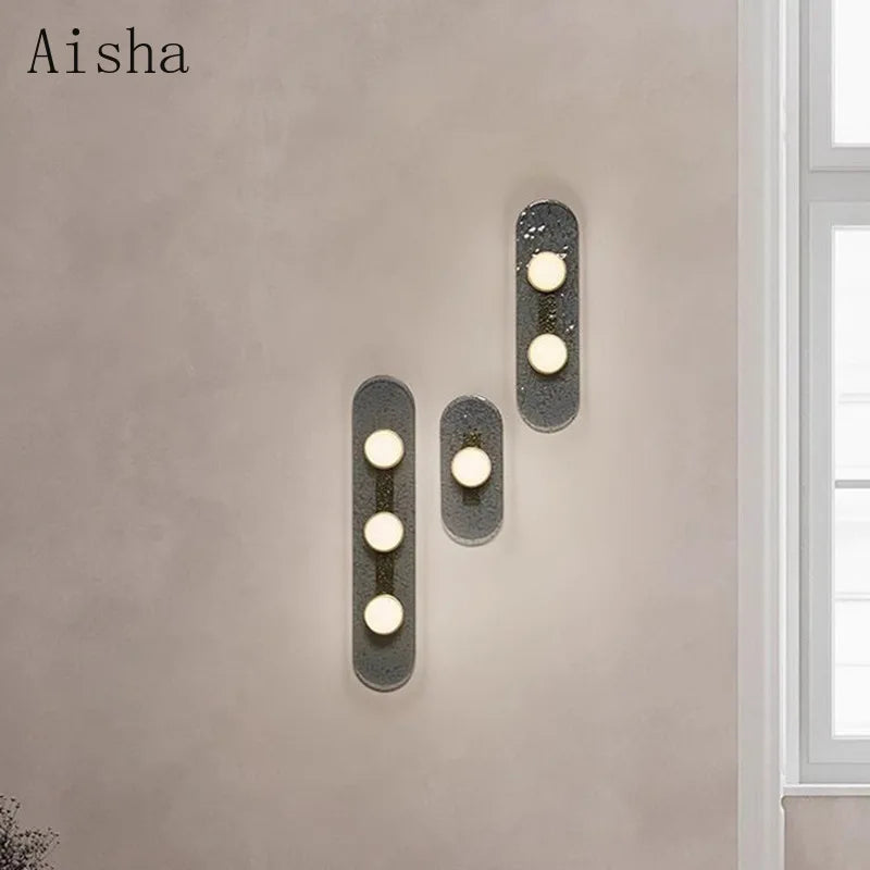 Afralia™ Glass Wall Lamp for Home Bedroom Staircase Decor