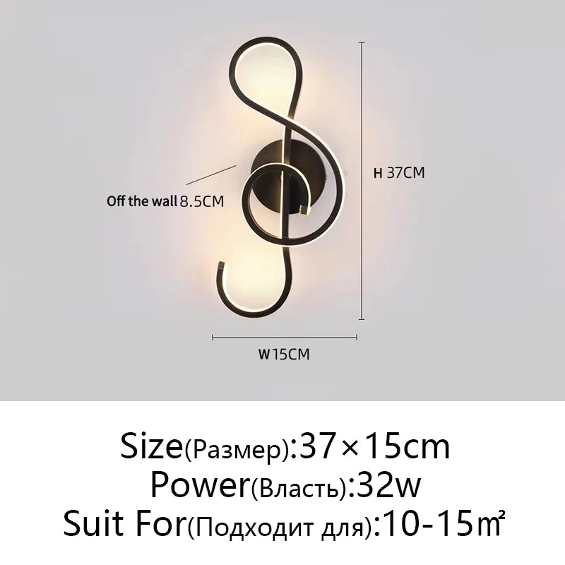 Afralia™ LED Wall Lamps Modern Minimalist Bedroom Living Room Lighting Black White