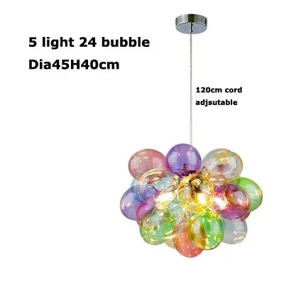 Afralia™ Glass Bubble Chandelier Pendant Light for Living Room & Bedroom