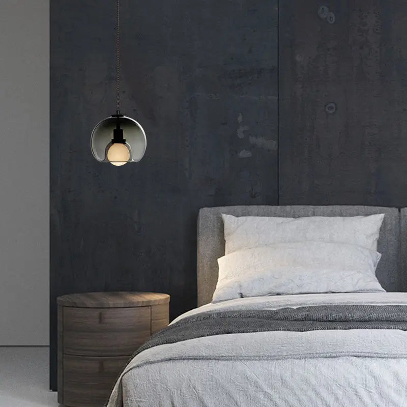Afralia™ Nordic Glass Ball LED Chandelier - Modern Luxury Dining & Bedside Lights