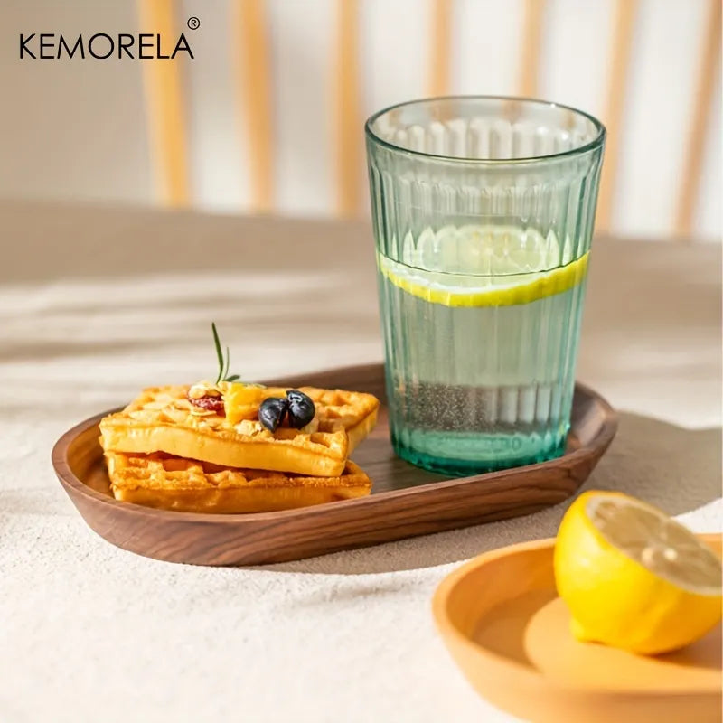 Japanese-Inspired Wooden Tray for Desserts and Snacks