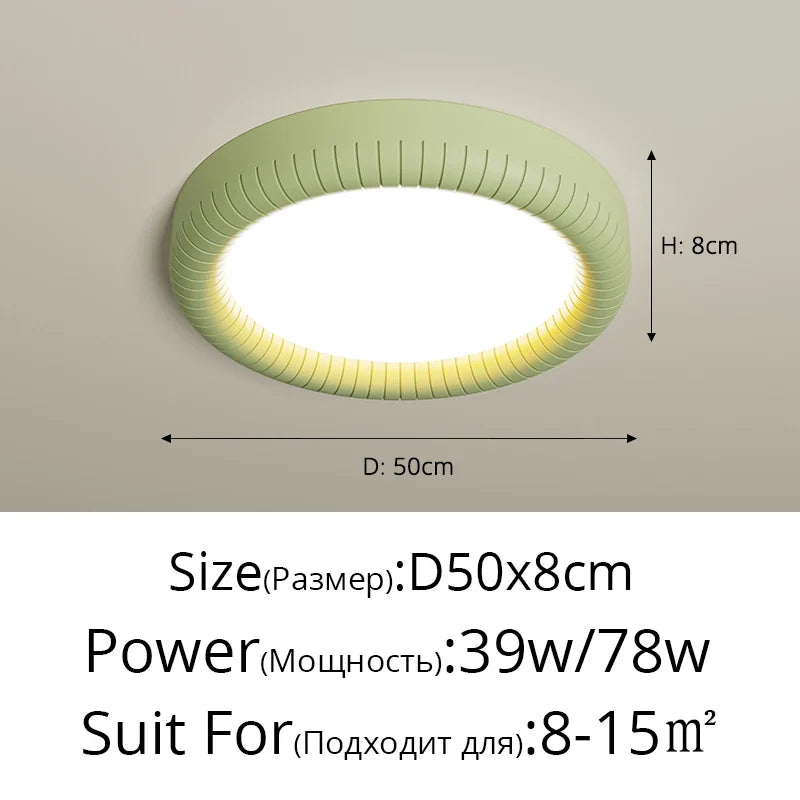 Nordic Flower LED Ceiling Light Cream Green White Round Bedroom Hotel Bathroom Afralia™