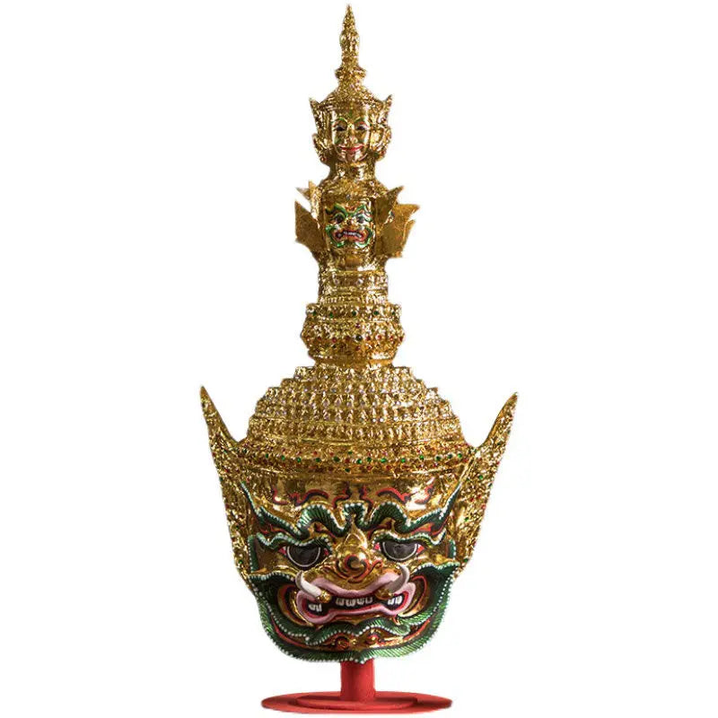 Afralia™ Thai-Inspired Face Decoration - Handcrafted Clubhouse & Hotel Décor