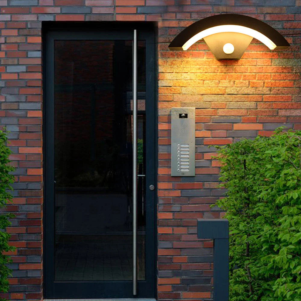 Afralia™ Motion Sensor LED Outdoor Wall Light - Waterproof IP65 Porch Garden Balcony Lamp