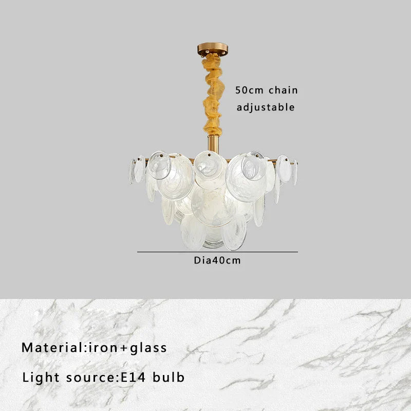 Afralia™ Milk-White Glass Ceiling Chandelier for Home Decor and Lighting