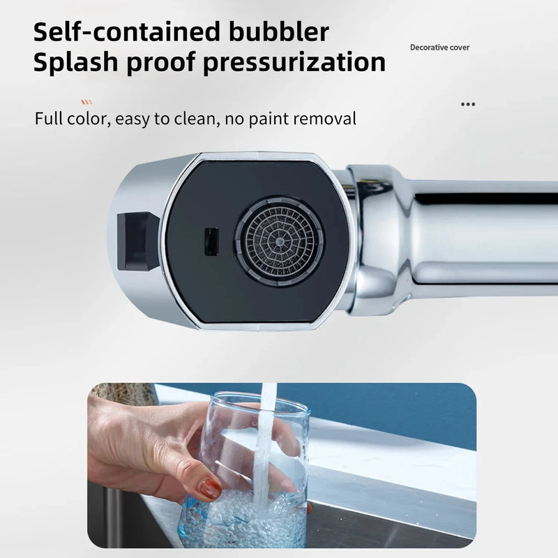 Afralia™ Swivel Kitchen Faucet With 3 Modes and Anti-Splash Bubbler Booster