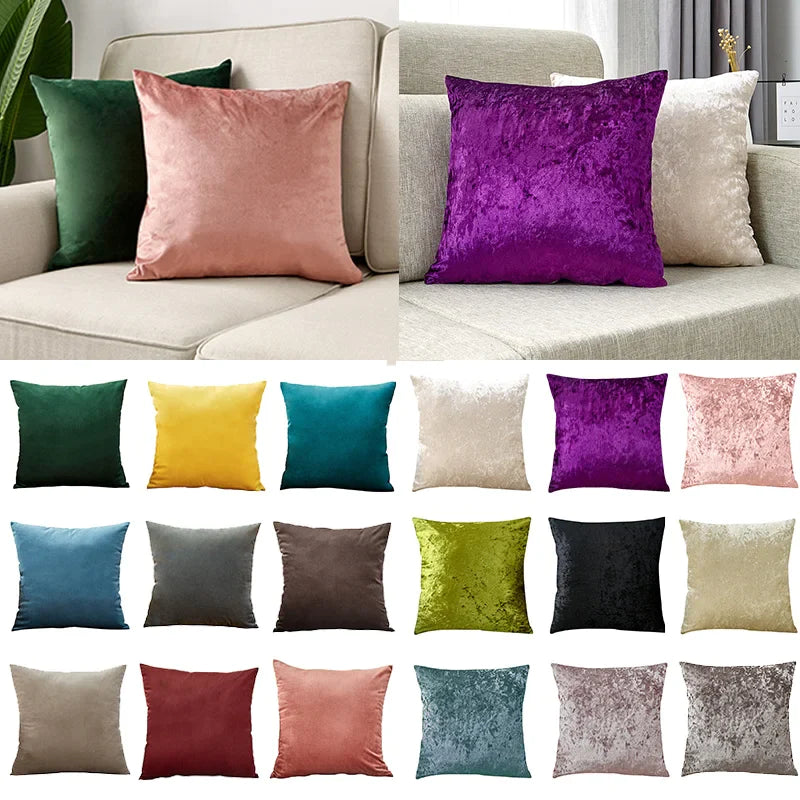 Afralia™ Velvet 60x60 cm Super Soft Sofa Throw Pillow for Shining Living Room Decoration