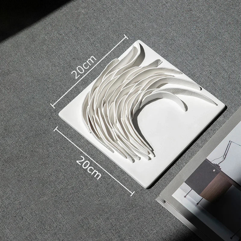 Afralia™ White Flower Wall Hanging: Artistic Living Room Decor & Floral Ornaments