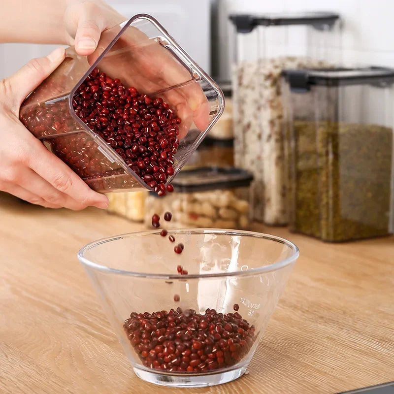 Afralia™ Cereal & Spice Storage Set: Plastic Jars with Lids for Organized Kitchen Raids