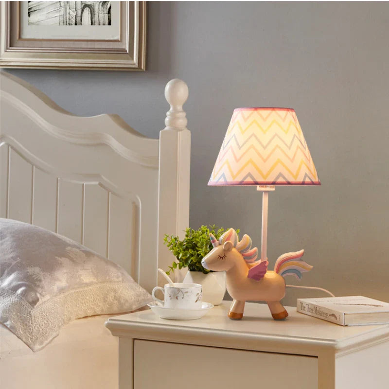 Afralia™ LED Unicorn Table Lamp for Children's Room, Nordic Design Stand Light Lamparas