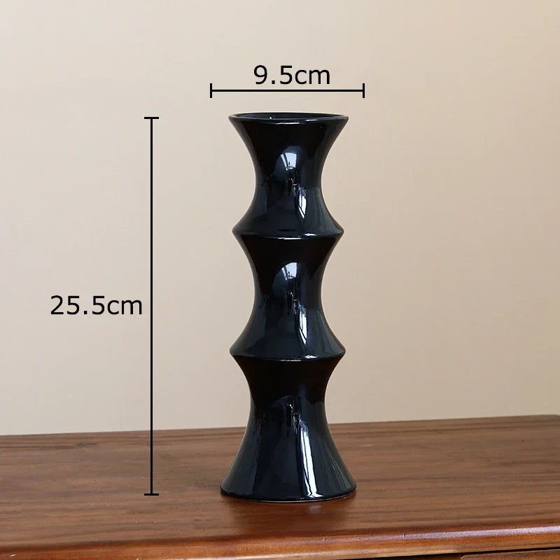 Afralia™ Bamboo Ceramic Vase for Stylish Room Decor and Flower Arrangement