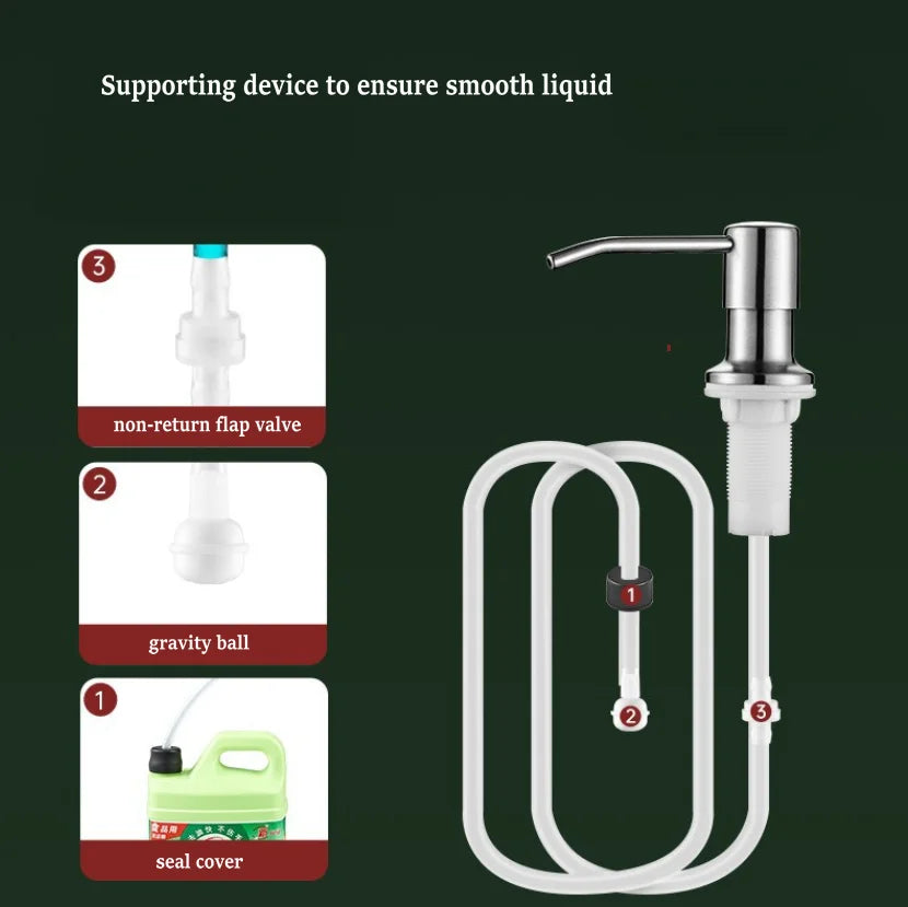 Afralia™ Kitchen Sink Soap Dispenser with Extension Tube and Press Extractor