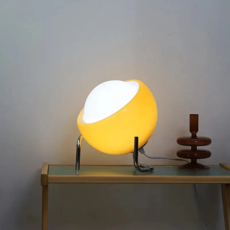 Afralia™ Glass Table Lamp: Nordic LED Retro Night Light for Bedroom and Living Room