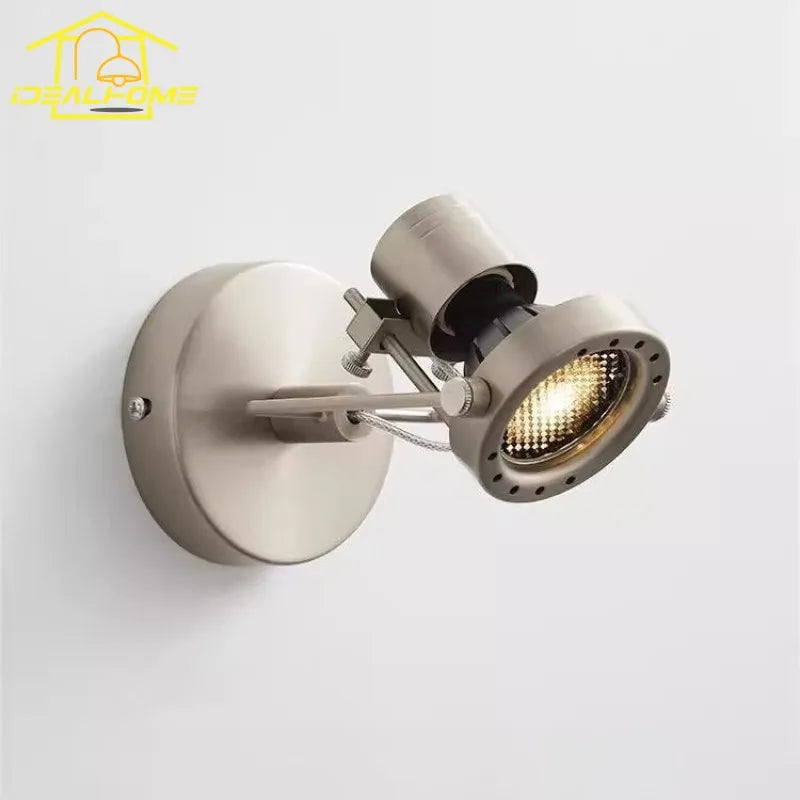 Afralia™ LED Industrial Bedroom Wall Lamp Black/Nickel Mounted Studio Cafe Background