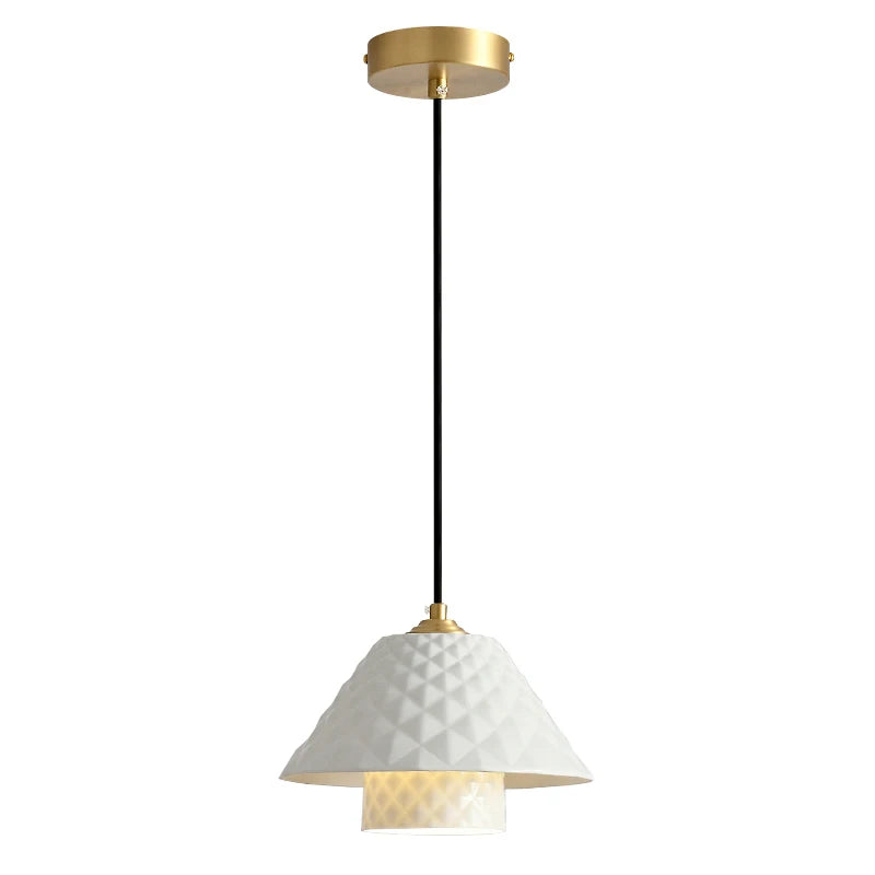 Afralia™ Copper Ceramic Pendant Lights for Home Decoration