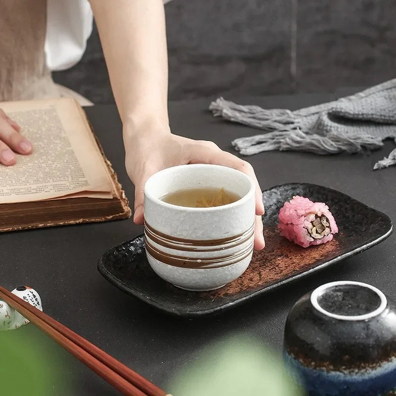 Afralia™ Japanese Ceramic Coffee Tea Cup Porcelain Drinkware Mug - Wholesale