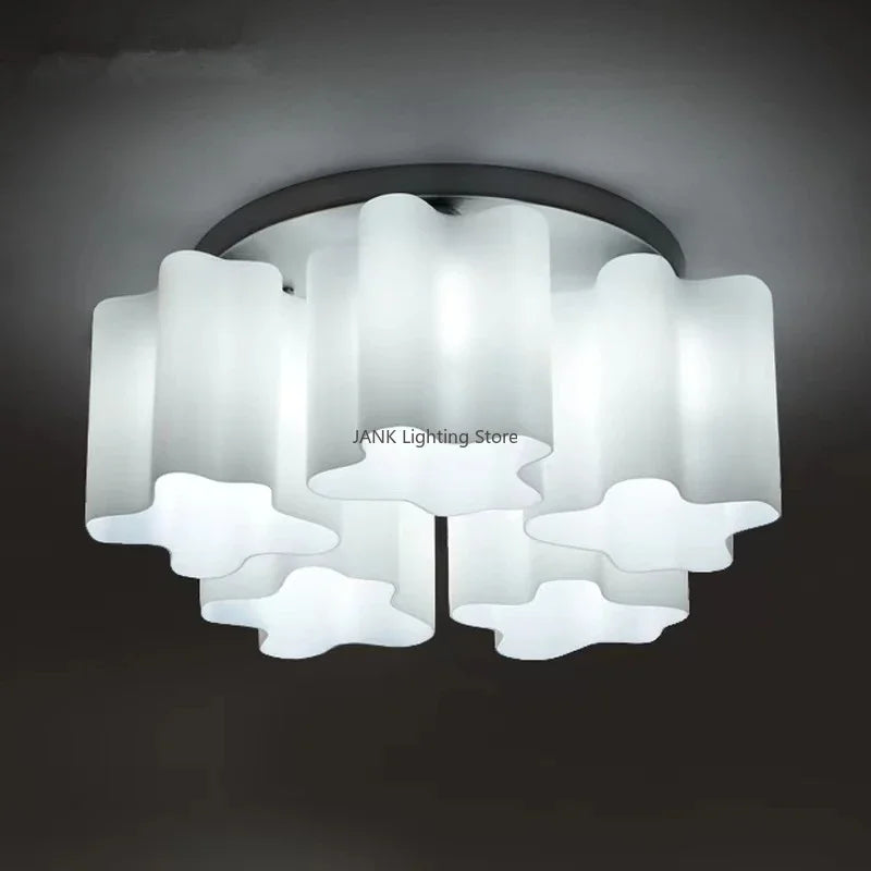 Afralia™ Cloud Glass LED Ceiling Light: Modern Minimalist Circular Design for Bedroom, Hallway, Restaurant