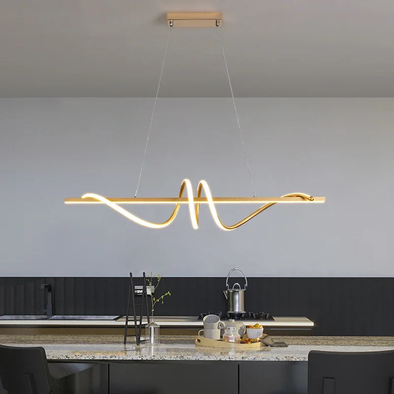 Afralia™ Kitchen Island LED Pendant Light Chandelier for Dining Area