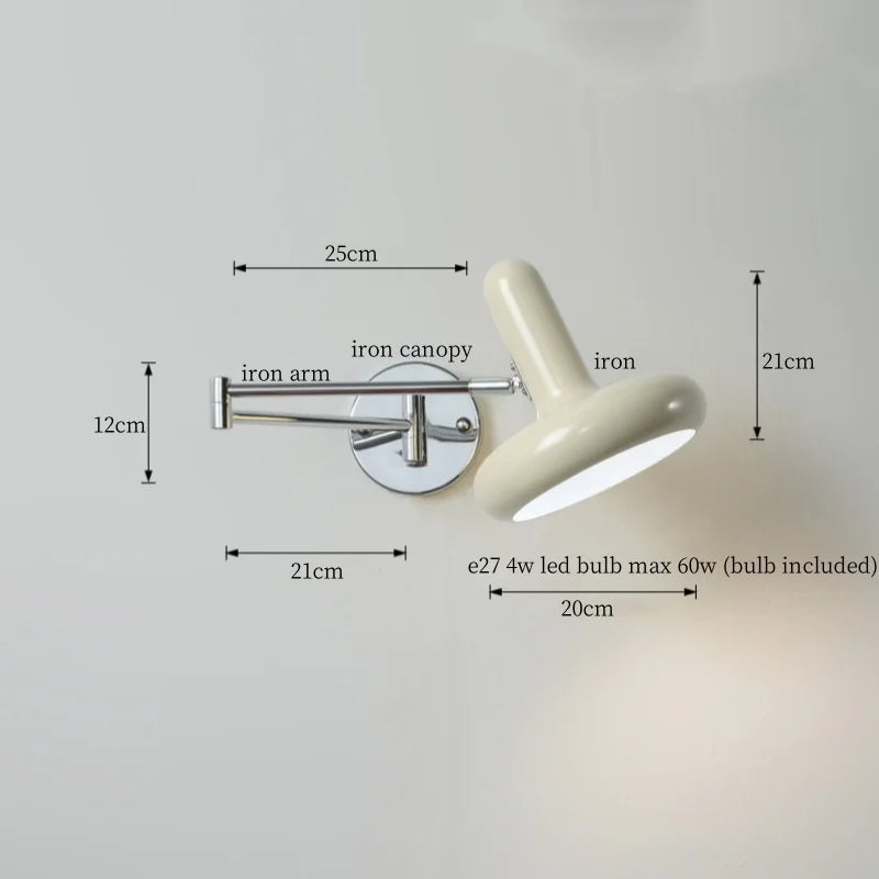 Afralia™ Black Iron LED Wall Sconce for Home Decor - Modern Nordic Style